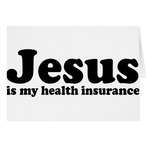 Jesús es mi seguro médico tarjetón