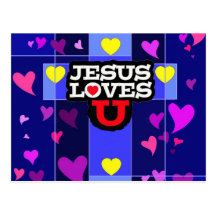 JESÚS LE AMA TARJETA POSTAL