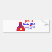 ¡Jesús le quiere! Pegatina De Parachoque