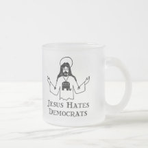 Jesús odia Demócratas Taza De Café