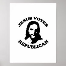 Jesús vota al republicano posters