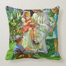 Jesús y los niños cojines
