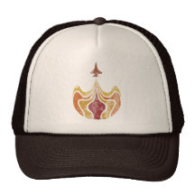 Jet - casquillo - de tierra gorros bordados