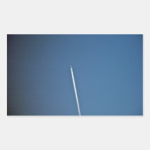 Jety que cae una estela de vapor pegatina