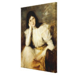 Jeune Fille Reveuse, Portrait de Berthi Capel Impresión De Lienzo