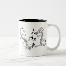 Ji Chuan del Tai y dos dragones Taza