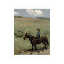Jinete en un paisaje, 1894 (aceite a bordo) tarjetas postales