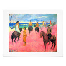 Jinetes del arte del caballo de Gauguin en la play Invitacion Personal