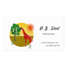 Jirafa bajo ejemplo de Sun Plantillas De Tarjetas De Visita