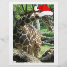 Jirafa del navidad tarjetones