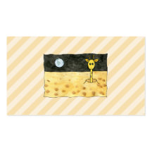 Jirafa en la luna plantillas de tarjetas personales
