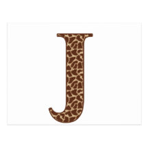 Jirafa J Tarjetas Postales