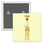 Jirafa linda alta. Animal del dibujo animado Pins