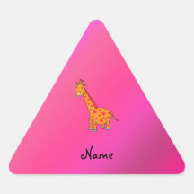 Jirafa linda conocida personalizada colcomanias trianguladas