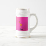 Jirafa linda conocida personalizada tazas