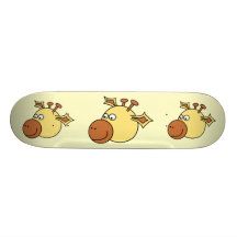 Jirafa linda feliz. Animal del dibujo animado Monopatines Personalizados