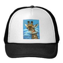 Jirafa romántica gorras de camionero