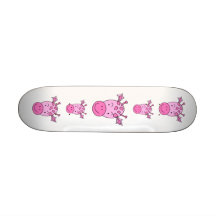 Jirafa rosada linda patinetas personalizadas