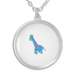 Jirafa rosada y azul grimpolas personalizadas