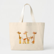 Jirafas del dibujo animado: El bolso de la manada Bolsas Lienzo