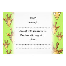 Jirafas felices invitacion personalizada