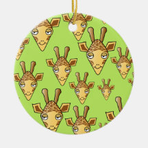 Jirafas felices ornamento para arbol de navidad