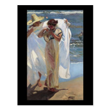 Joaquín Sorolla y Bastida después del baño Tarjeta Postal