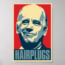 Joe Biden: Hairplugs. Poster de la parodia de Obam