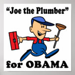 Joe el fontanero para Obama Posters