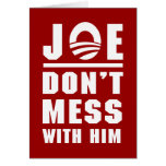 Joe no ensucia con él tarjeta