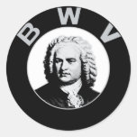 Johann Sebastian Bach Pegatinas Redondas