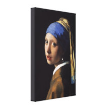 Johanne [enero] Vermeer:  Chica con un pendiente d Impresión De Lienzo