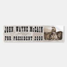 John Wayne McCain '08 Pegatina De Parachoque