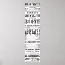 John Wilkes Booth Playbill Impresiones
