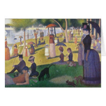 Jorte Seurat - un domingo en el La grande Jatte Tarjetón
