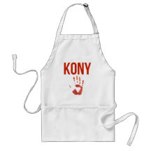 José Kony 2012 - mercancía de la "mano sangrienta" Delantal