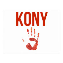 José Kony 2012 - mercancía de la "mano sangrienta" Tarjetas Postales