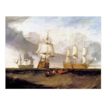 José Mallord Turner - victoria en Trafalgar Postal