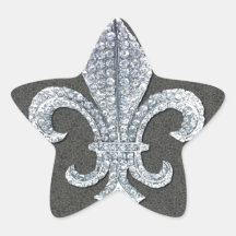Joya de piedra de Flor New Orleans de la flor de l Pegatinas Forma De Estrellaes Personalizadas