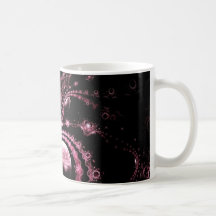 Joyas rosadas de fractales tazas