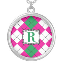 Joyería del monograma de la letra R Argyle