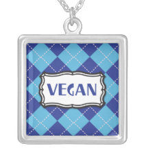 Joyería del vegano (Argyle azul)