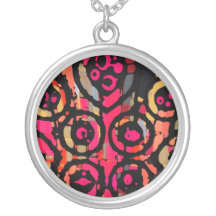 Joyería para mujer del ❤ del collar abstracto rosa