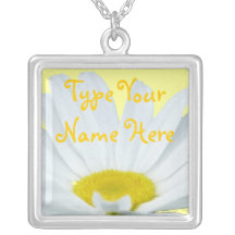 Joyería personalizada collar de la margarita de la