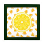 Joyero del amarillo del amante del LIMÓN Caja De Recuerdo