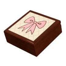 Joyero rosado del arco cajas de recuerdo