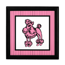 Joyero rosado del caniche cajas de joyas