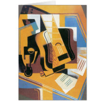 Juan Gris - fotografía de la guitarra Tarjeton