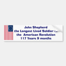 Juan Sherherd - 117yrs. Pegatina De Parachoque