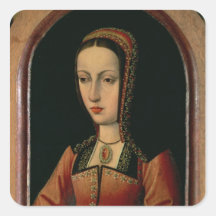 Juana o Juana "el enojado" del Castile Calcomania Cuadradas Personalizadas